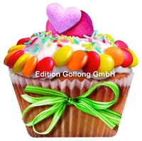 Dobbeltkort m/kuvert - dejlig cupcake